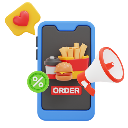 Food Announcement  3D Icon
