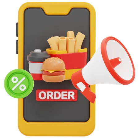 Food Announcement  3D Icon