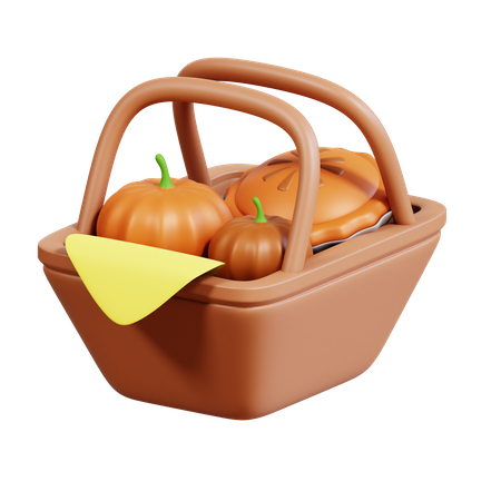 Food Basket  3D Icon