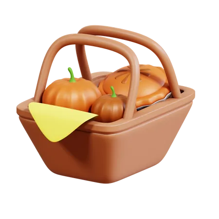 Food Basket  3D Icon