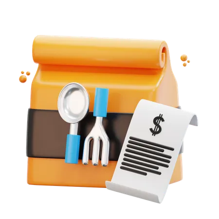 Food Bill  3D Icon