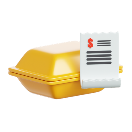 Food Bill  3D Icon