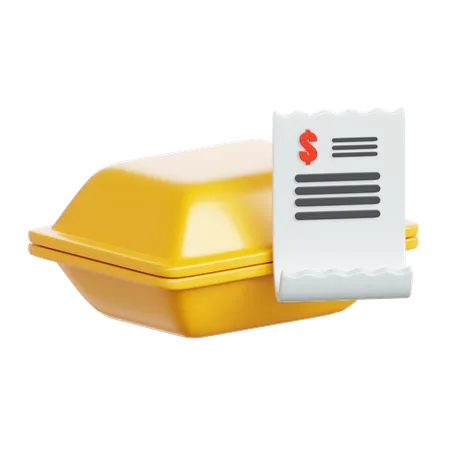 Food Bill  3D Icon