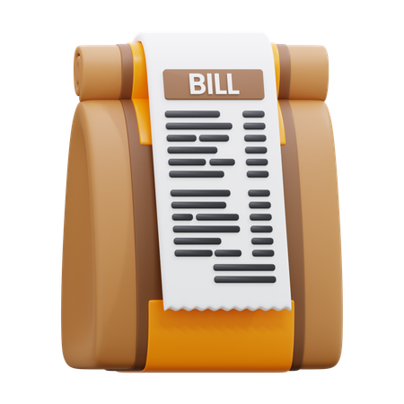 Food bill  3D Icon