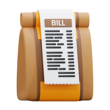 Food bill  3D Icon