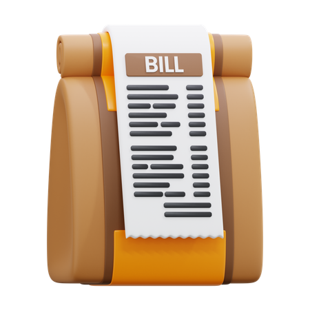 Food bill  3D Icon