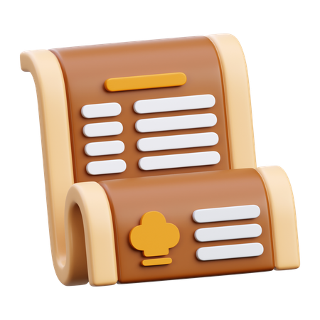 Food bill  3D Icon