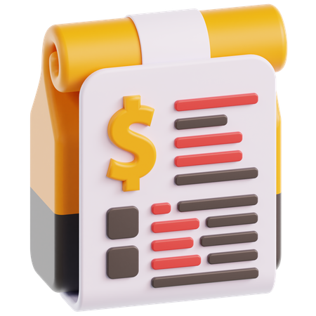 Food Bill  3D Icon
