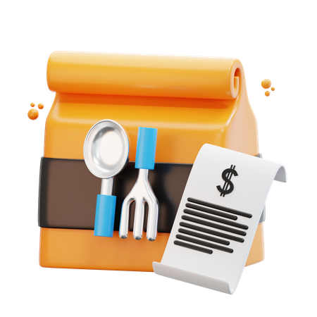 Food Bill  3D Icon