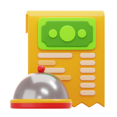 Food Bill  3D Icon