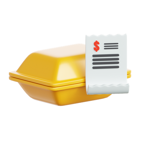 Food Bill  3D Icon