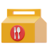 3d food carton logo