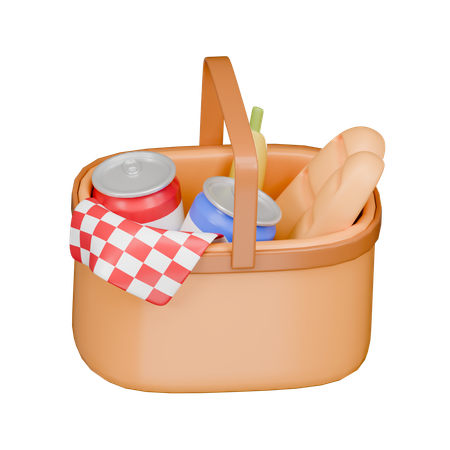 Food Bucket  3D Icon