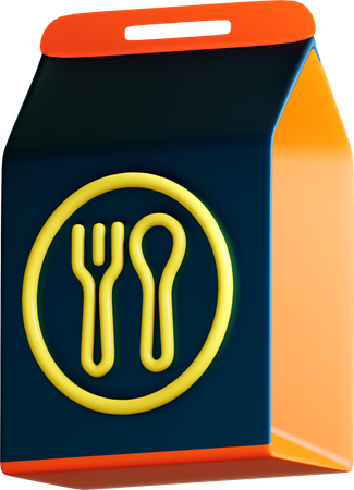 Food cardboard package  3D Icon