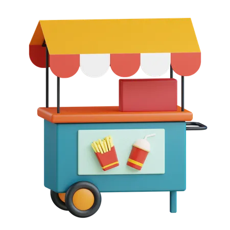 Food Cart  3D Icon