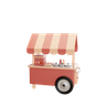 food cart 3d illustration