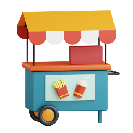 Food Cart  3D Icon