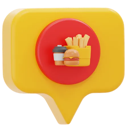 Bate-papo sobre comida  3D Icon