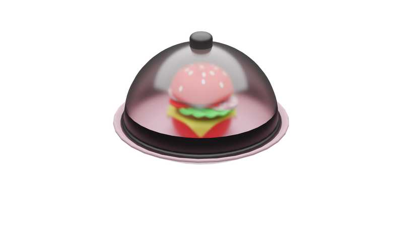 Food Cloche  3D Icon