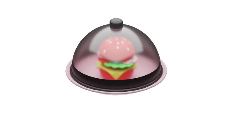 Food Cloche 3D Icon
