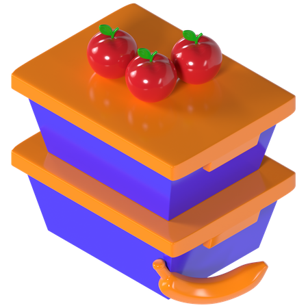 Food Container  3D Illustration