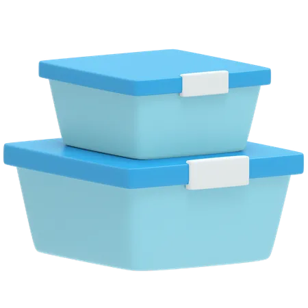 Food Container 3D Illustration
