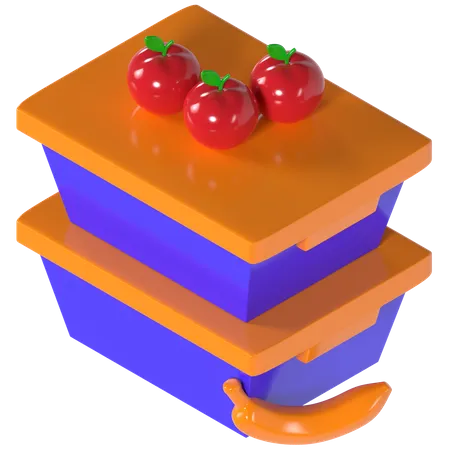 Food Container  3D Illustration