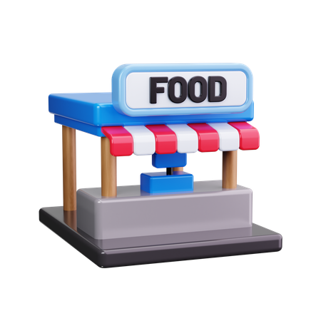フードコート  3D Icon