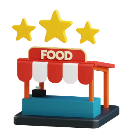 Food Court Rating  3D Icon