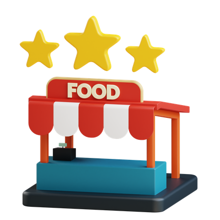 Food Court Rating  3D Icon