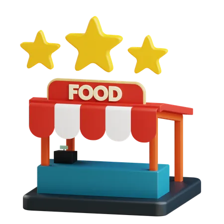 3 D Food Court Rate Icon Illustration With Transparent Background 3D Icon