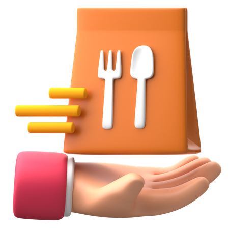 Food Delivery  3D Icon