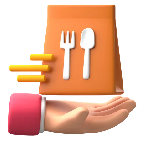 Food Delivery  3D Icon