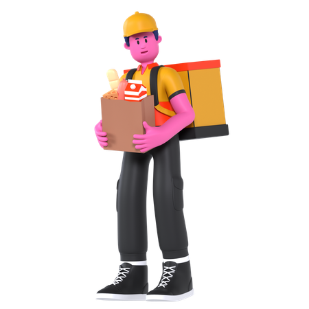 Food Delivery  3D Illustration