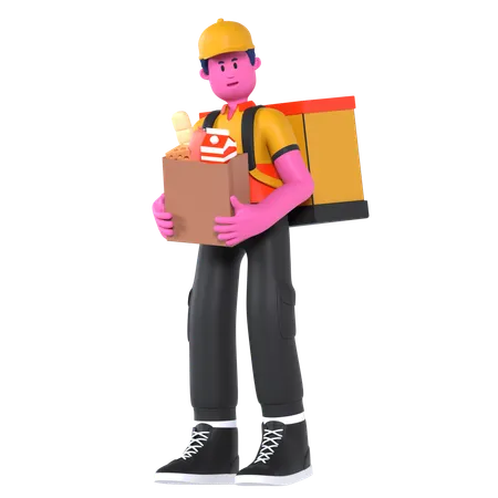 Food Delivery  3D Illustration