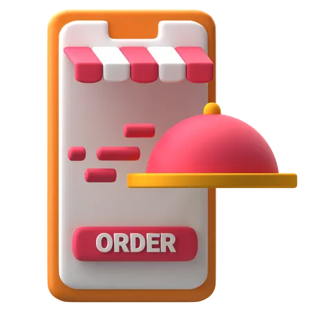 Food Delivery App  3D Icon