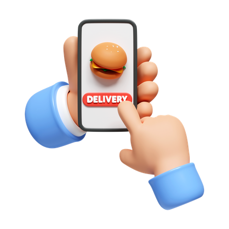 Food Delivery App  3D Icon
