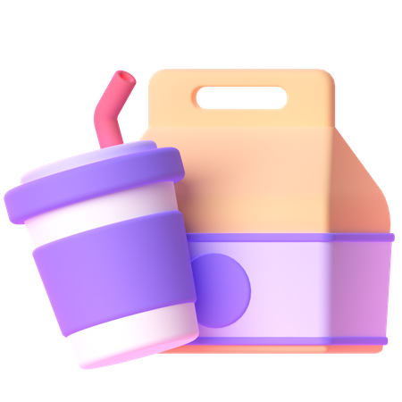 Food Delivery Box  3D Icon