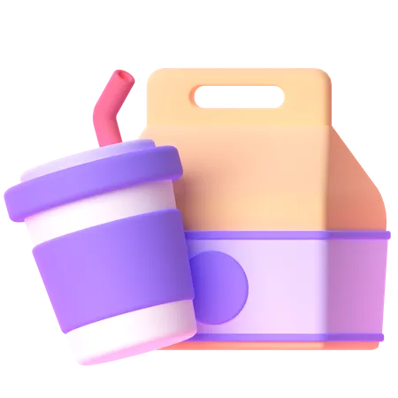 Food Delivery Box  3D Icon