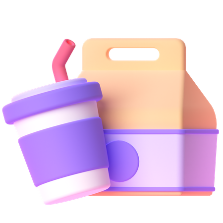 Food Delivery Box 3D Icon