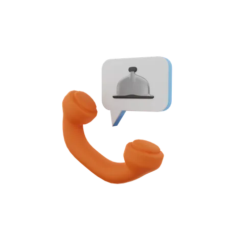 Food Delivery Call  3D Icon
