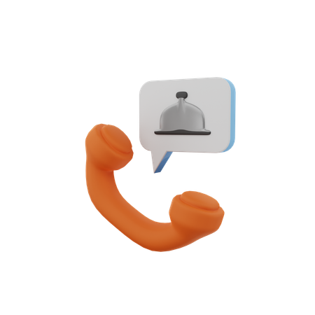 Food Delivery Call  3D Icon