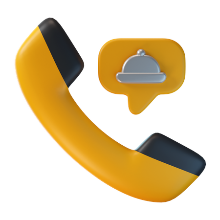 Food Delivery Call  3D Icon