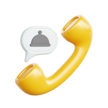 Food Delivery Call  3D Icon