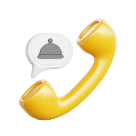 Food Delivery Call  3D Icon