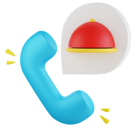 Food Delivery Call  3D Icon