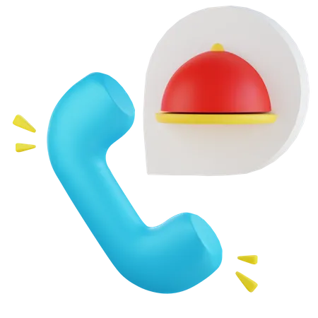 Food Delivery Call  3D Icon