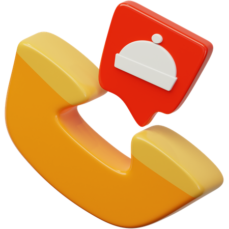 Food Delivery Call  3D Icon
