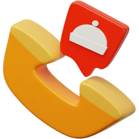 Food Delivery Call  3D Icon