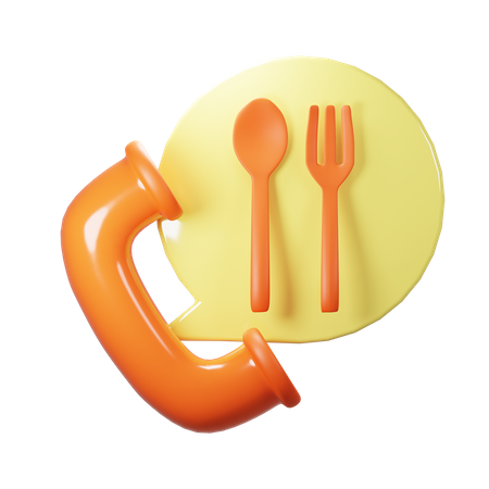 Food Delivery Call 3D Icon
